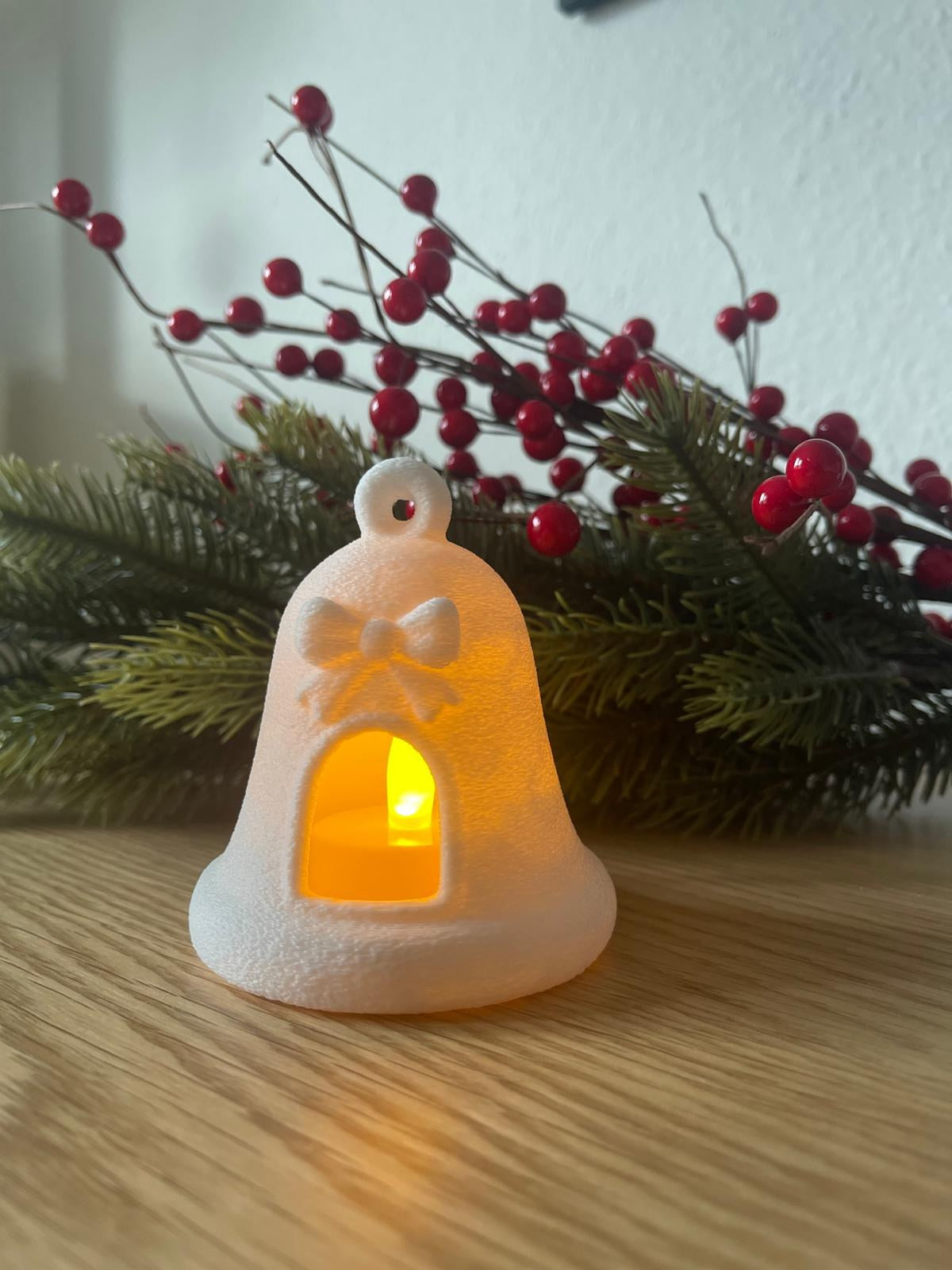 Julklocka för LED-värmeljus – vinterdekoration