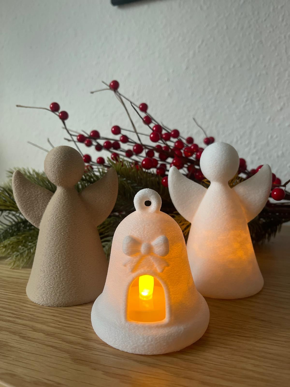 Julklocka för LED-värmeljus – vinterdekoration