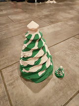 Spiralformad julgransfidget formad som snöflinga och julgran