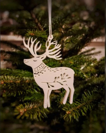 Julgransprydnad med hjort