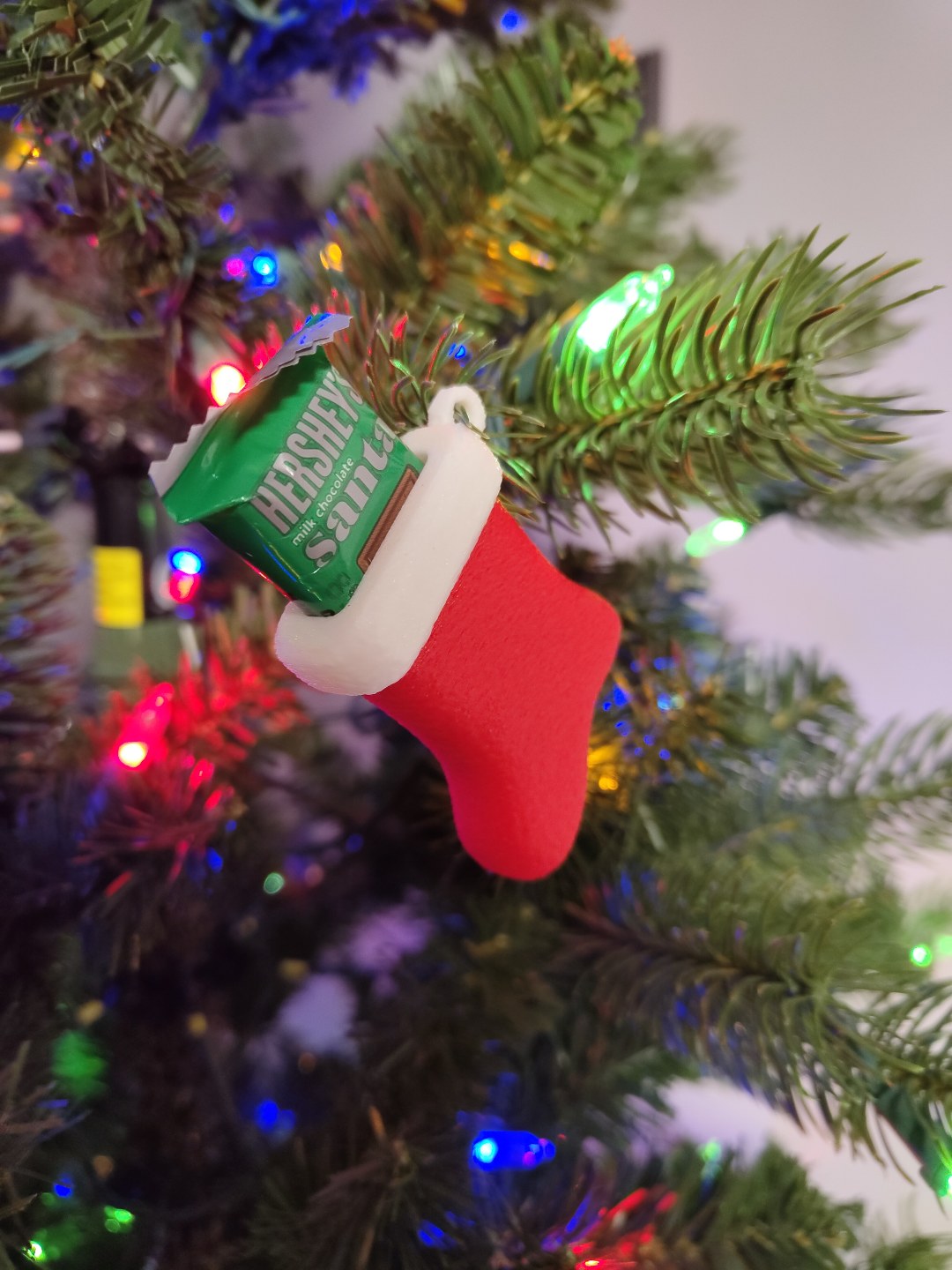 Liten julstrumpa som julgransprydnad