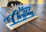 Merry Christmas-skylt, stående juldekoration i 3 delar