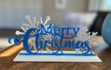 Merry Christmas-skylt, stående juldekoration i 3 delar