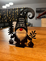 Platt tomtefigur med fot