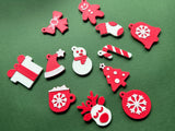 Tolv nyckelringar med julmotiv