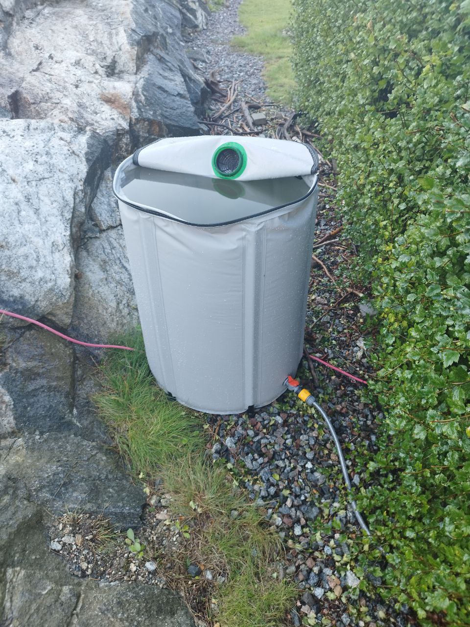 Regnvattensamlare för stuprör, adapter för självfallsbevattning