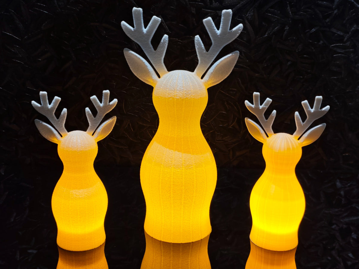 Renfigur med strukturerad yta och LED-värmeljus