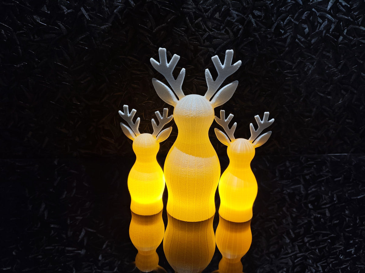 Renfigur med strukturerad yta och LED-värmeljus