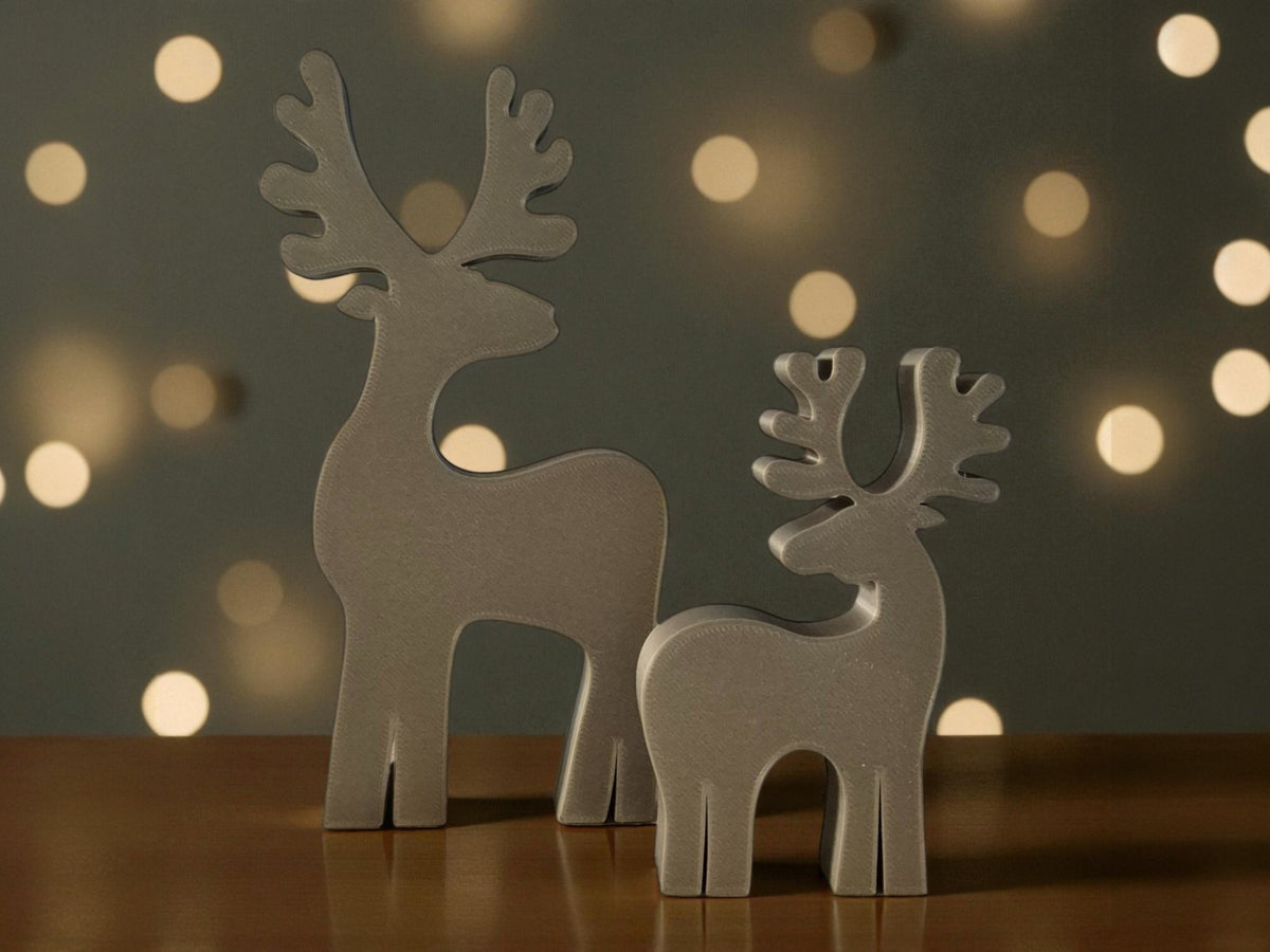 Set med renfigurer, minimalistiskt julpynt