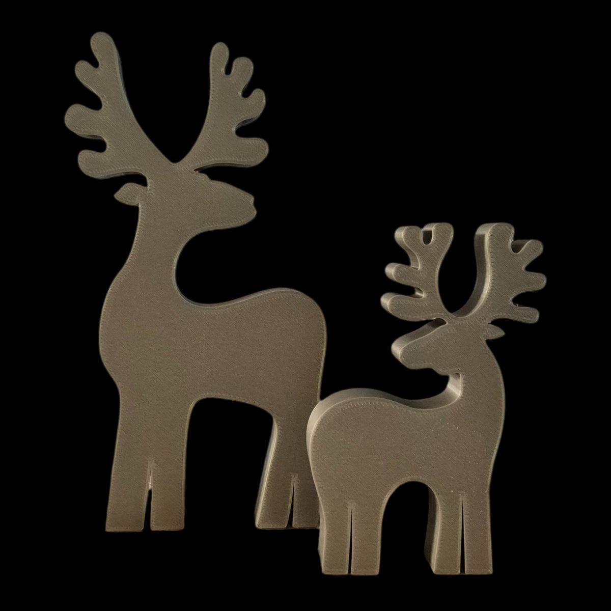 Set med renfigurer, minimalistiskt julpynt