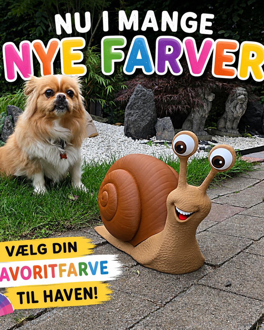 Jättesnigel – rolig trädgårdsfigur