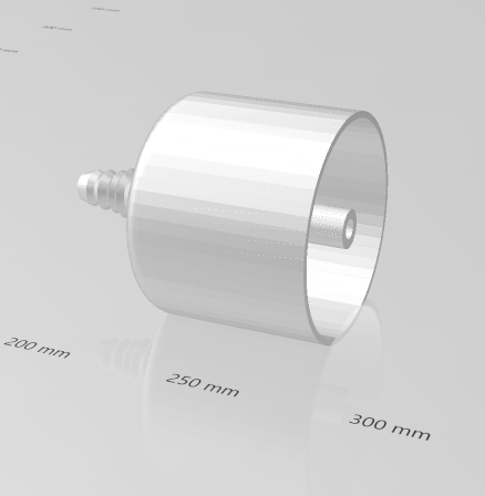 2-tums PVC-ändlock med adapter för 10 mm silikonslang