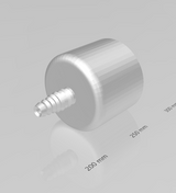 2-tums PVC-ändlock med adapter för 10 mm silikonslang