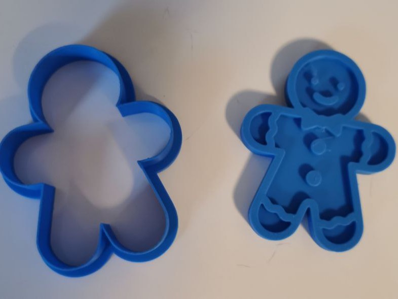 Pepparkaksform och stämpel formade som en pepparkaksgubbe