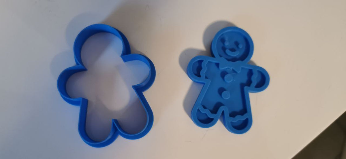 Pepparkaksform och stämpel formade som en pepparkaksgubbe