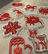 Pepparkaksform till jul – set med stämpel