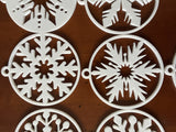 Snöflingor till julgranen, ett urval av motiv