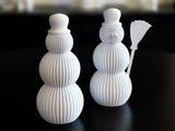 Snögubbsfigur i räfflad design