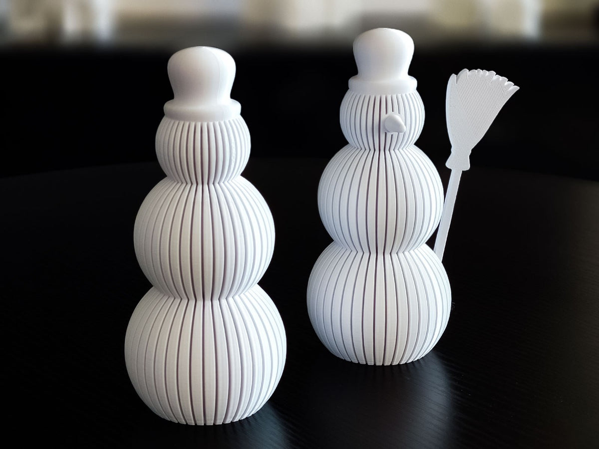 Snögubbsfigur i räfflad design