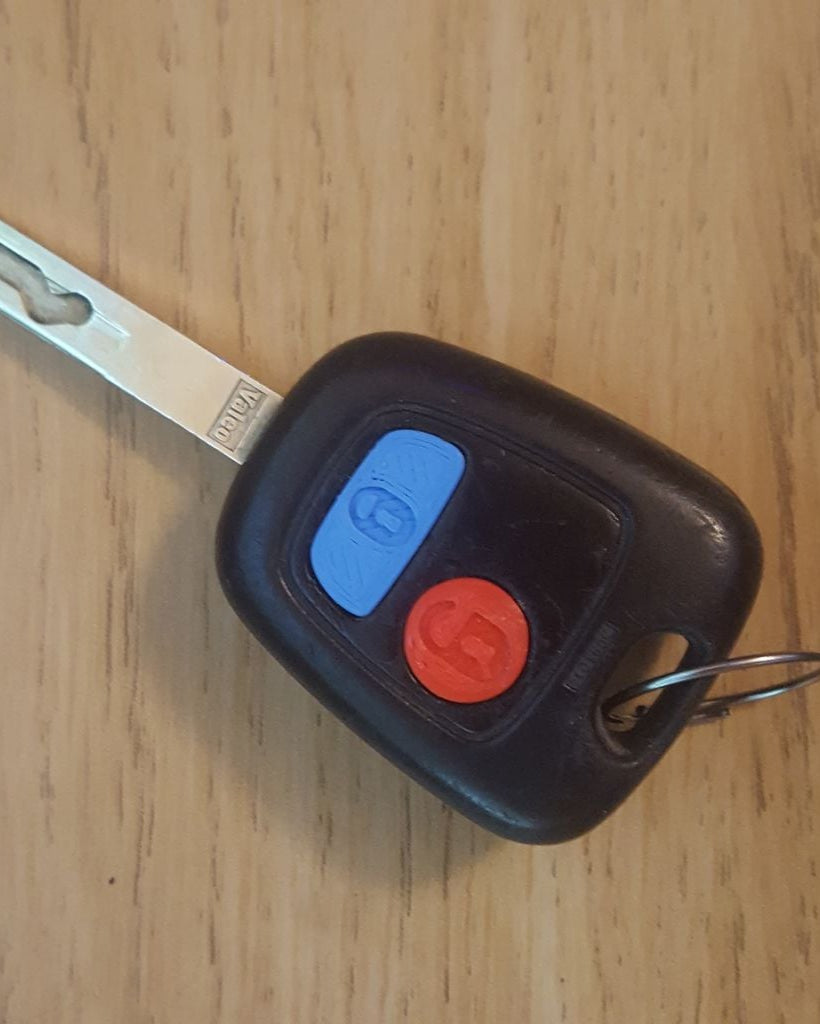 Ersättningsknappar till bilnyckeln för Citroën C1, Peugeot 107 och Toyota Aygo