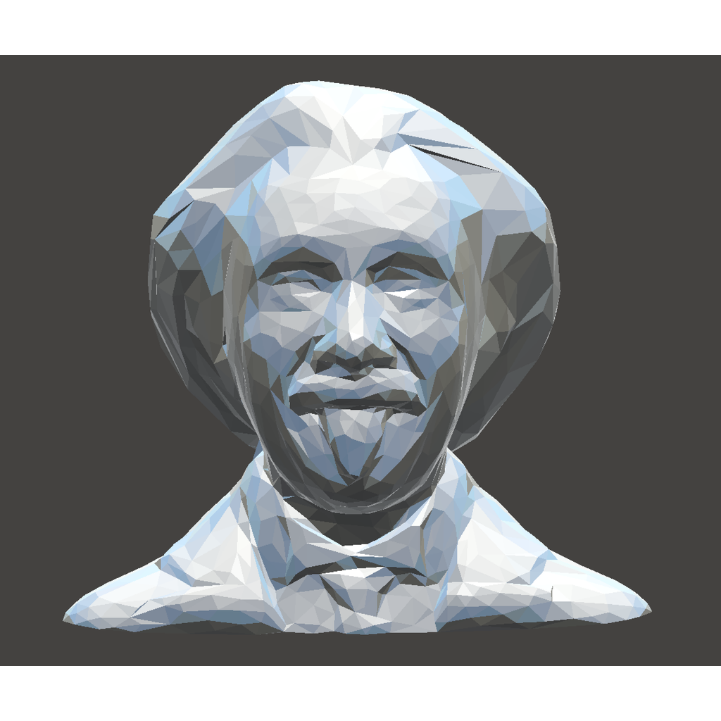 Low poly-byst av Albert Einstein