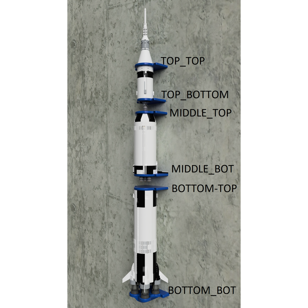Väggfäste för LEGO Saturn V