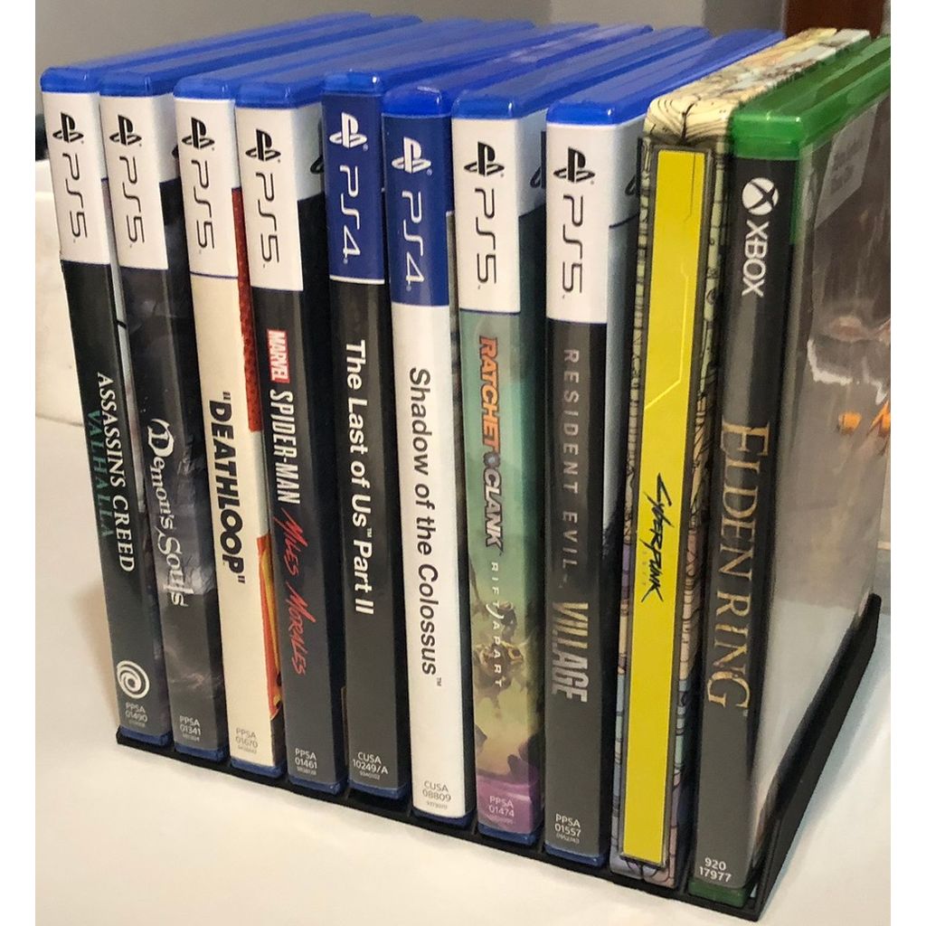 Spelställ för PS4, PS5 och Blu-ray – rymmer 10 spel