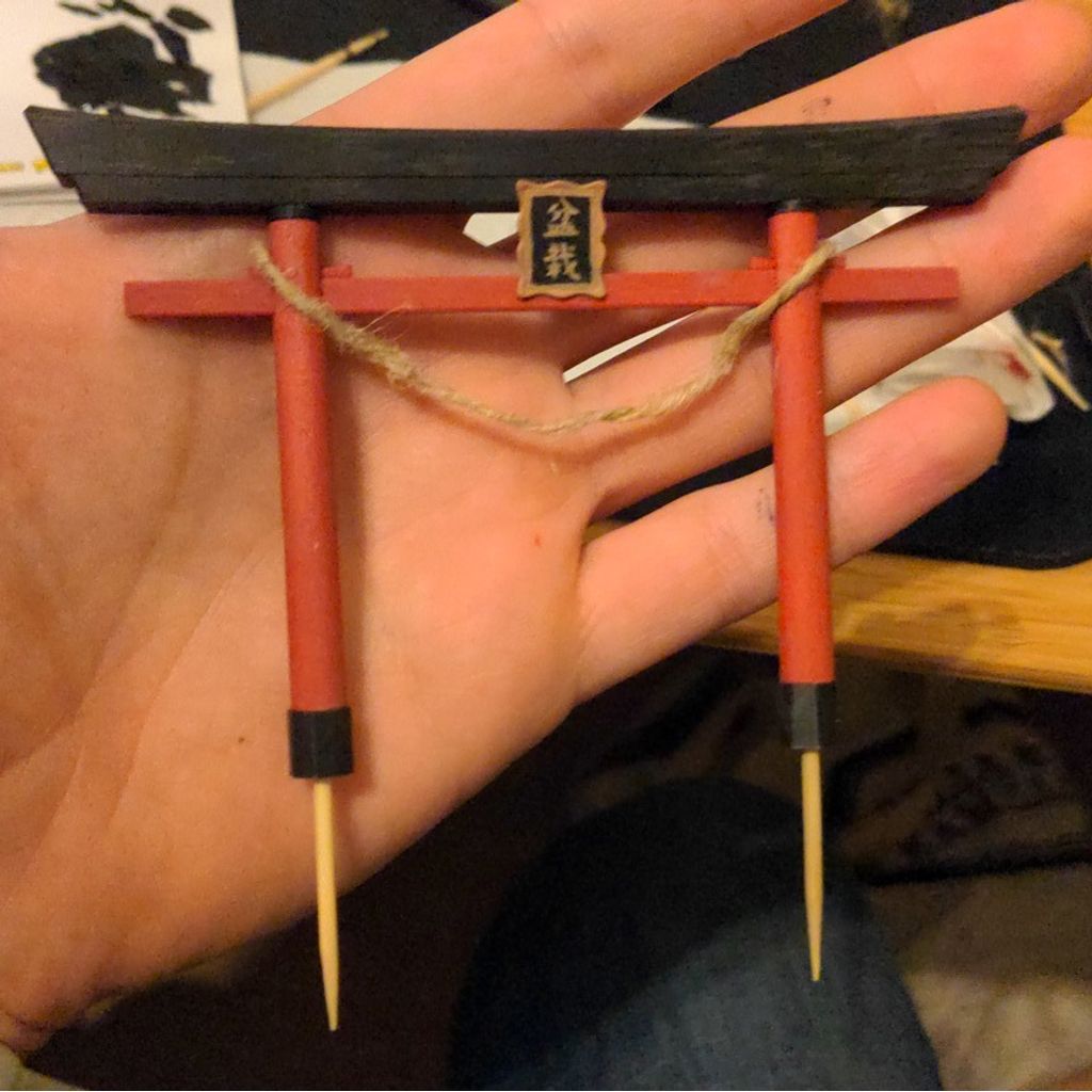 Inari torii-port för bonsai – 8 cm miniatyr