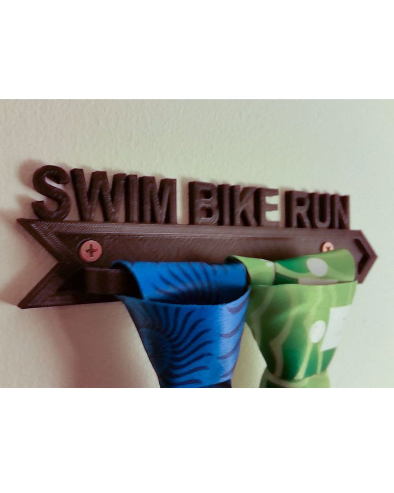 Medaljhängare för triathlon – Swim Bike Run väggfäste