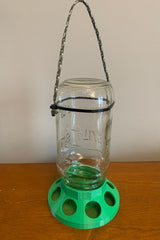 Fågelmatare för mason jar-glas, klar att hänga upp