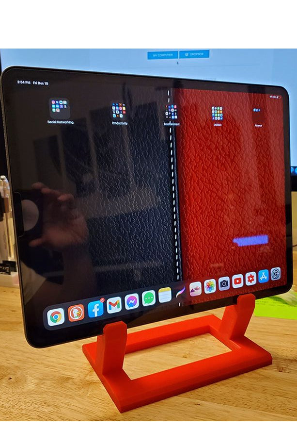 Kompakt ställ för bärbar skärm och iPad