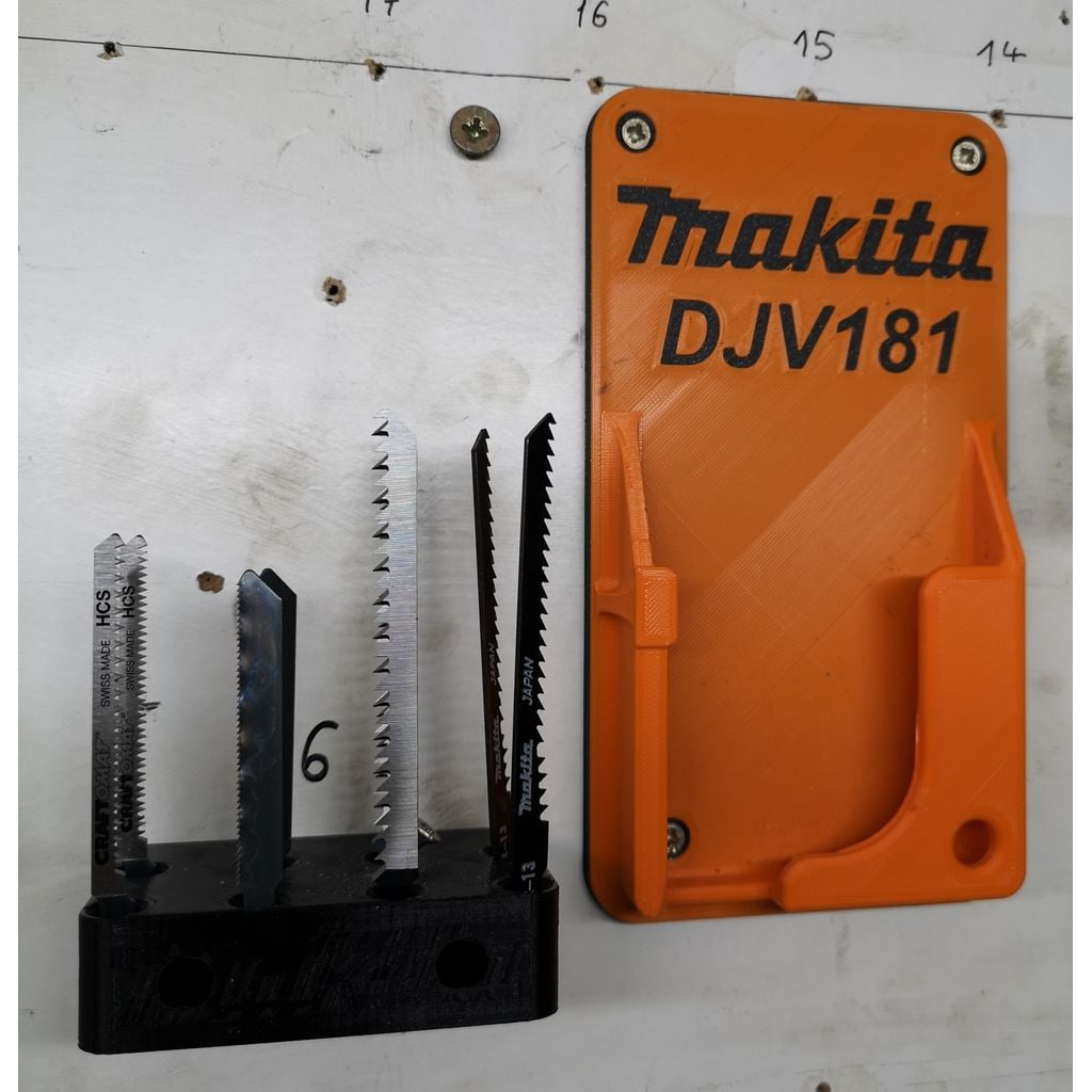 Väggfäste för Makita DJV181 sticksåg – alltid redo