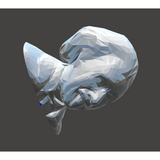 Low poly-byst av Albert Einstein