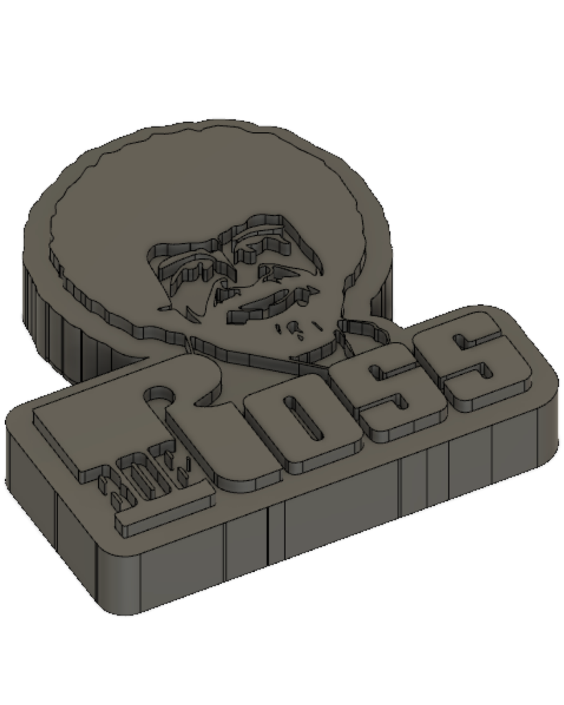 Bob Ross-logga som 3D-print