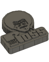 Bob Ross-logga som 3D-print