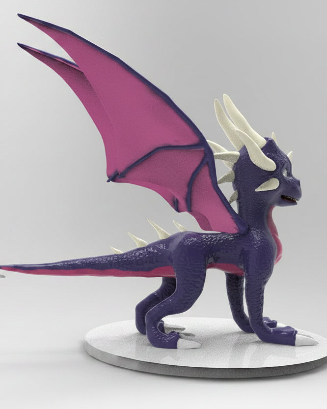 Draken Cynder från The Legend of Spyro – statisk staty