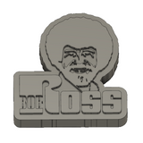 Bob Ross-logga som 3D-print