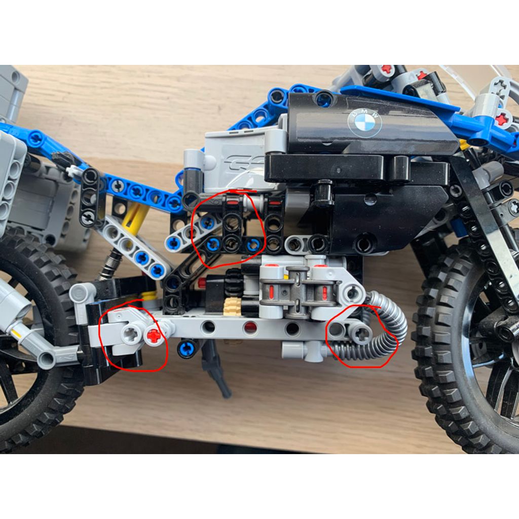 Väggfäste för LEGO Technic BMW R1200GS-motorcykel