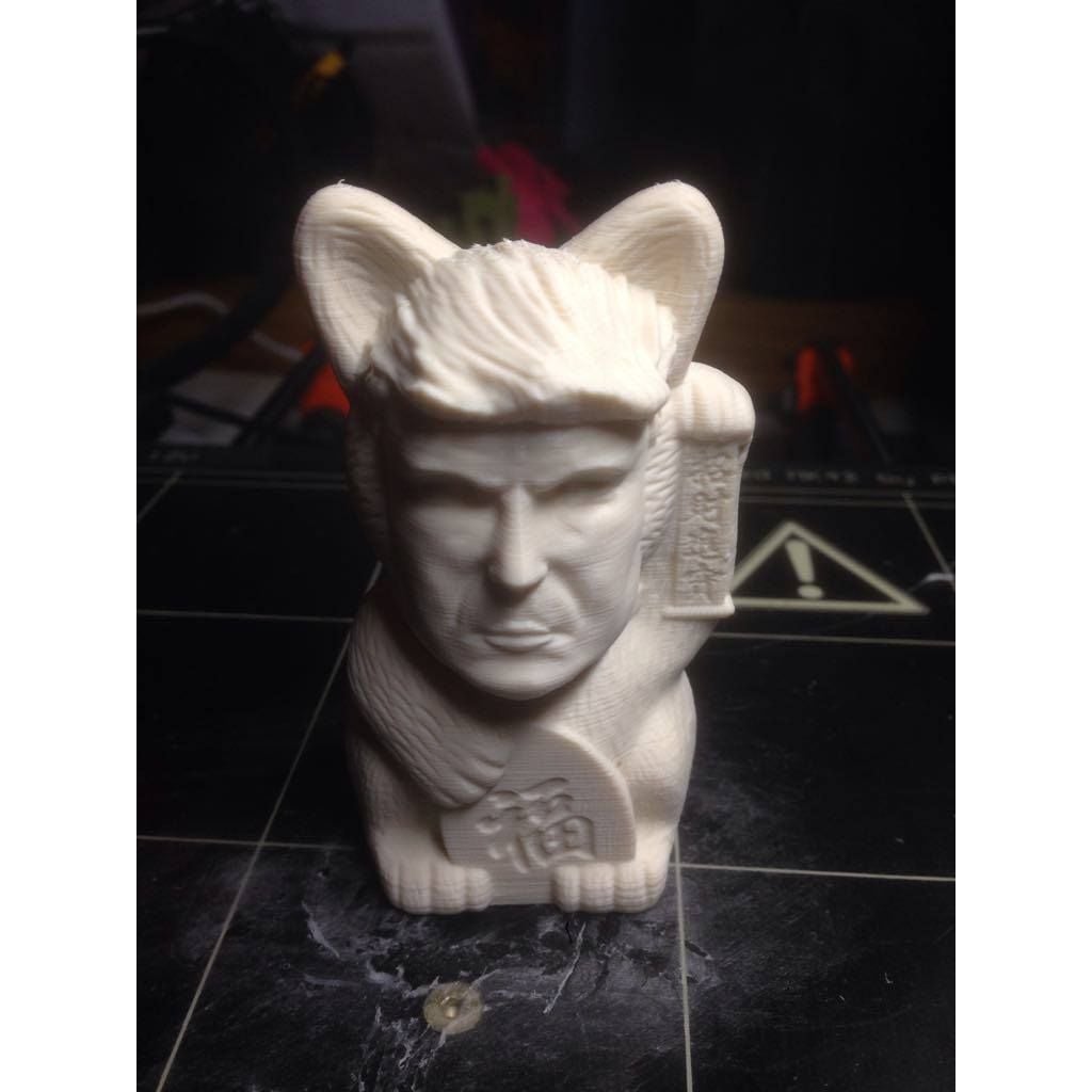 Katt-Trump-staty – rolig remixfigur