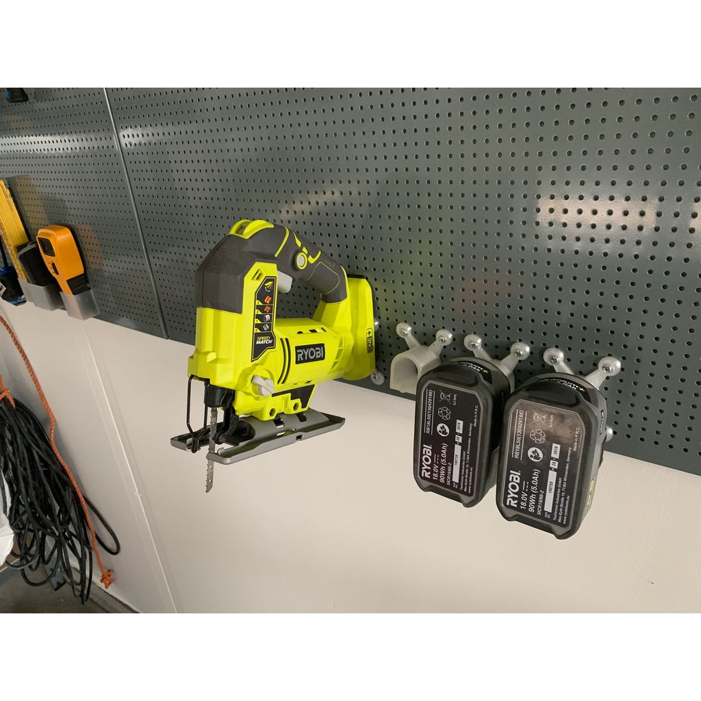 Ryobi One+ verktygshållare för Biltema-verktygstavla (12 mm)
